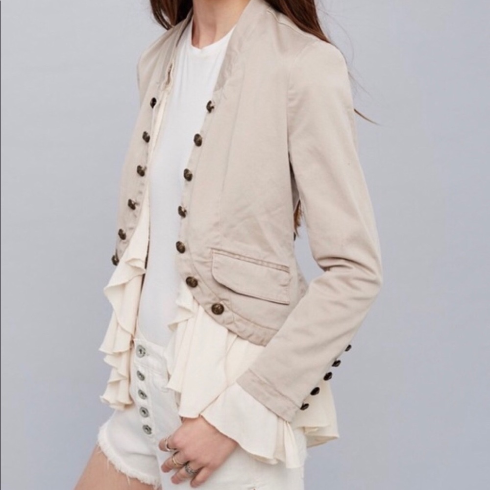 Free People Romantic Ruffle Jacket